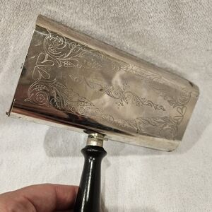 Vintage Antique Art Deco Acme Crumber Roller Crumb Brush Silver Made in USA